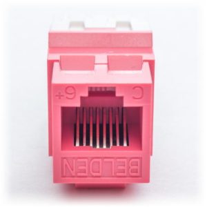 CONECTOR HEMBRA CAT 6 T568 A/B ROJO BELDEN