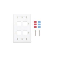 PLACA PARA PARED DE 4 PUERTOS LINKED-PRO