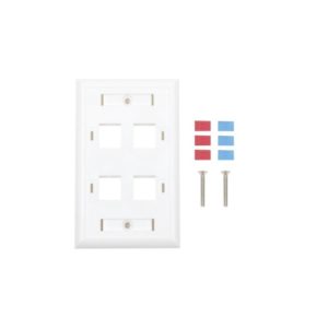 PLACA PARA PARED DE 4 PUERTOS LINKED-PRO