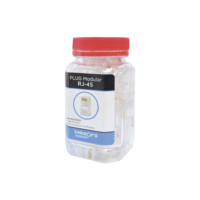 MODULAR PLUG RJ45 CAT5E BLINDADO, 100PZAS LINKED-PRO